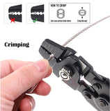Special Aluminum Sleeve Crimping Pliers For Steel Wire Rope Fishing Clamp Chuck Shearing Hardware tools Crimping Range 0.1-2.2mm