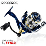 Spinning Reel 5-6KG Max Drag 5.2:1 Gear Ratio Fishing Reel 5+1BB Full Metal Spool Freshwater Saltwater Fishing Wheel Pesca Tool