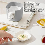 Spit Bone Dishes Salad Plates Reusable Spit Bone Dish Multifunction Salad Plates Grey White Small Plates For Fruit Sushi Cake