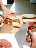 Stainless Steel Burger Press Hamburger Meat Smasher Triangle Shape Flat Top Burger Press With Handle For Bacon Chef Patty Maker