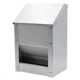 Stainless Steel Chicken Feeder Trough Automatic Poultry Chicken Feeding Box Cage Pigeon Feeder Duck Food Bowl 10L
