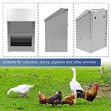Stainless Steel Chicken Feeder Trough Automatic Poultry Chicken Feeding Box Cage Pigeon Feeder Duck Food Bowl 10L