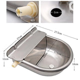 Stainless Steel Cow Water Drinker Bowl Automatic Float Valve Trough Horse Cow Water Bowl Supplies Sheep Dog Pet Goat Cattle