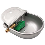 Stainless Steel Drinker Water Bowl with Copper Valve Automatic Float Farming Trough Cow Water Bowl Supplies Sheep Dog Cattle