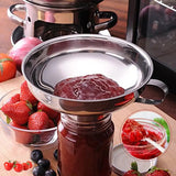 Stainless Steel Wide  Mouth Canning Funnel With Large Diameter For Packaging Food Pickles Fruit Jam Sausages Kitchen Accessory