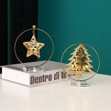 Star Ornament For Christmas Table Metal Christmas Tree Table Decoration Indoor Seasonal Decors For Dining Room Living Room