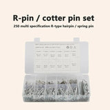 Steel Cotter Hitch Pin Assortment Kit Zinc Plated R Shaped Clips 12 Sizes Hardware Pins Towing Hitch Clips For Lawn Mowers