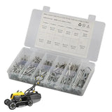 Steel Cotter Hitch Pin Assortment Kit Zinc Plated R Shaped Clips 12 Sizes Hardware Pins Towing Hitch Clips For Lawn Mowers