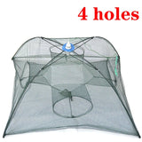 Strengthened 4/6/8 Holes Automatic Fishing Net Shrimp Cage Nylon Foldable Fish Trap Cast Net Cast Folding Fishing Net Outdoor