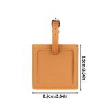 Suitcase Labels PU Square PU Luggage Label For Airplane Wear-Resistant Label For Trip Security For Travel Bag Suitcase School