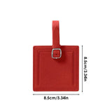 Suitcase Labels PU Square PU Luggage Label For Airplane Wear-Resistant Label For Trip Security For Travel Bag Suitcase School