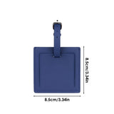 Suitcase Labels PU Square PU Luggage Label For Airplane Wear-Resistant Label For Trip Security For Travel Bag Suitcase School