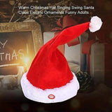 Swing Moving Santa Hat Warm And Skin-Friendly Christmas Hats Singing And Swinging Seasonal Decors For Parties New Year Eve
