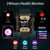 T8 PRO Outdoor Military Smart Watch Men Bluetooth Call Sport Smartwatch 2.01 Inch Big Screen Voice Assistant Fitness Watches