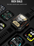 T8 PRO Outdoor Military Smart Watch Men Bluetooth Call Sport Smartwatch 2.01 Inch Big Screen Voice Assistant Fitness Watches