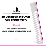 TAA Pet Grooming Comb Professional Sparse and Dense Row Comb Dog Comb Removes Hair of Knots and Tangles TL-24 Double Tooth Comb