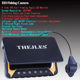 THEJLES 5 Inch 800*480 IPS Monitor Fish Finder HD 1000Tvl Underwater Camera With 8 Pcs IR Night Vision For River/Ice Fishing