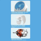 Table Cooling Fan 3 Speeds 23Db Silent Cooling Fan Desktop Table Fan Adjustable Air Circulator Fan Desktop Small Fan Birthday