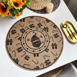 Table Mat Flower Golden PVC Placemat Hollow Insulation Coaster Pads Table Bowl Home Christmas Modern Style Decor Heat Resistant