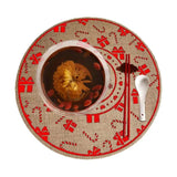 Table Mat Flower Golden PVC Placemat Hollow Insulation Coaster Pads Table Bowl Home Christmas Modern Style Decor Heat Resistant