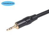 Thickened HIFI Double-layer Shielded Gold-plated Head 3.5 M To Double RCA Female Audio Cable 0.3 M