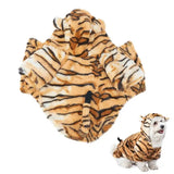 Tiger Dog Halloween Costume Pet Cosplay Clothes Hooded Cat Coat Hoodie Warm Winter Apparel Pet Funny Uniform Cute Dog Cosplay