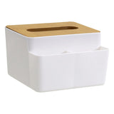Tissue Box Cover For Table Modern Napkin Dispenser With Bamboo Lid Napkin Holder For Facial Tissues Napkins Tissue Papers Dryer