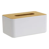 Tissue Box Cover For Table Modern Napkin Dispenser With Bamboo Lid Napkin Holder For Facial Tissues Napkins Tissue Papers Dryer