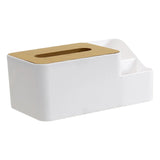 Tissue Box Cover For Table Modern Napkin Dispenser With Bamboo Lid Napkin Holder For Facial Tissues Napkins Tissue Papers Dryer