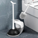 Toilet Brush And Holder Set No Dead-End Toilet Cleaning Plunger Sanitation Supplies For Shopping Mall Scenic Spot Home Hotel
