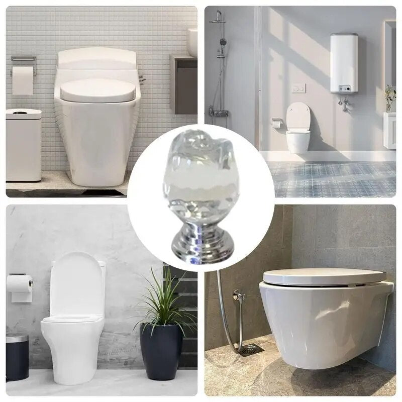 Toilet Button Pusher Self-Adhesive Fashionable Rose Shape Button For Toilet Tank Home Decor Products For Bedroom Bathroom Toilet