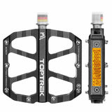Toptrek MTB Bicycle Pedals Ultralight CNC Aluminium Alloy Anti-Slip Road Bike Flat Pedals Cycling 3-Bearing Bike Pedals BMX