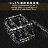 Toptrek MTB Bicycle Pedals Ultralight CNC Aluminium Alloy Anti-Slip Road Bike Flat Pedals Cycling 3-Bearing Bike Pedals BMX