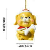 Tree Decoration Santa Claus 2D Mini Snowman Ornament With Lanyard Christmas Figurine Ornaments For Classrooms Garden Car