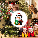Tree Decoration Santa Claus 2D Mini Snowman Ornament With Lanyard Christmas Figurine Ornaments For Classrooms Garden Car