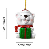 Tree Decoration Santa Claus 2D Mini Snowman Ornament With Lanyard Christmas Figurine Ornaments For Classrooms Garden Car