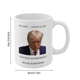 Trump Mugshot Cup 350ml Novelty Mug Cup With Trump Booking Party Photobooth Props For Cold Soda Water Milk Tea Milk Powder Soy