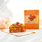 Turkey Thanksgiving Card Fall Greeting Cardstock With Blank Sheet For Thanksgiving Thanksgiving Decor For Living Room School