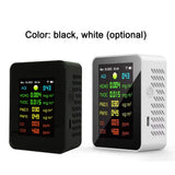Tuya WIFI 7in1 Air Quality Tester HCHO CO CO2 PM2.5 PM10 TVOC AQI Testing Carbon Dioxide Detector Time Date Display Air Analyzer