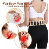 Back Massage Roller Wood Rope Wood Therapy Cellulite Massager Tools Self Massage Device For Neck Leg Back Waist Pain Relief