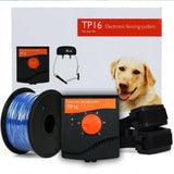 TP16-2 Electric Dog Fence System Hidden Waterproof Rechargeable Pet Containment Dogs WITH 2 Collars For 2 Dogs