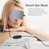 USB Heated Eye Mask For Sleeping Electric Lavender Hot Steam Compress Eye Patches Cold Compress Spa Blindfold Anti-Dark Circles