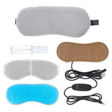 USB Heated Eye Mask For Sleeping Electric Lavender Hot Steam Compress Eye Patches Cold Compress Spa Blindfold Anti-Dark Circles