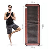Far Infrared Jade Heating Pad Tourmaline Mat with Hot Stones & Timer Warming Mat for Back Pain, Large Heated Mat for Bed, Sofa,