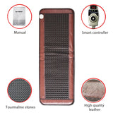 Far Infrared Jade Heating Pad Tourmaline Mat with Hot Stones & Timer Warming Mat for Back Pain, Large Heated Mat for Bed, Sofa,