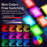 Ulanzi VL49 RGB PRO Updated Full Color LED Video Light 2500mAh 2500K-9000K Camera Light W Honeycomb Diffuser for Photography