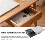 Under Table Drawer Mount Self-adhesive Attachable Drawer Slide-out Storage Drawers Punch-free Under Drawer Bottom Storage Box