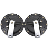 Universal Loud Car Horn Speaker Motorcycle Siren Dual Tone Electric Pump Loud Air Horn 12V Off-road Grille Horn Adapter Silver