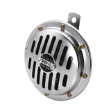 Universal Loud Car Horn Speaker Motorcycle Siren Dual Tone Electric Pump Loud Air Horn 12V Off-road Grille Horn Adapter Silver