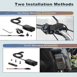 Universal Motorcycle USB Charger QC3.0 Handlebar Fast Charging Waterproof 12V Socket Adapter With Voltmeter Motorcycle Tools